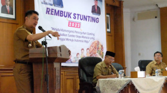 Pj Bupati Muaro Jambi, Bachyuni Deliansyah, buka Kegiatan Rembuk Stunting Tahun 2023.