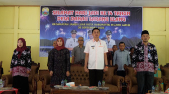 HUT ke-14, Desa Danau Sarang Elang Dihadiri PJ Bupati Muaro Jambi.