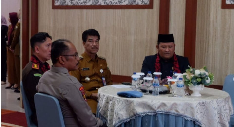 Penjabat Bupati Muaro Jambi Raden Najmi Silahturahmi dengan Kepala Kejaksaan Negeri Muaro Jambi Heru Anggoro.